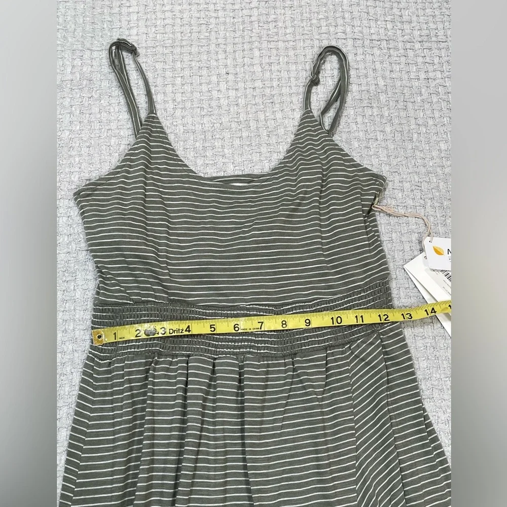 NWT’s Carve Designs Moss Bayside Striped Strappy Faux Wrap Dress, Size S/M - Picture 15 of 16